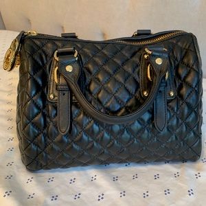 STEVEN by Steve Madden-quilted barrel satchel